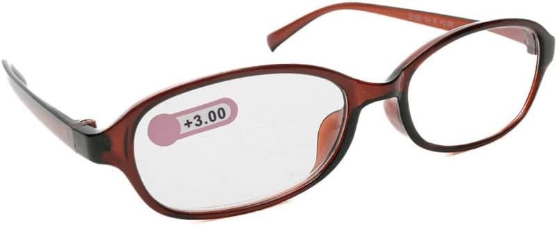 Daiso Oval Reading Glasses - Plus 3.0 - Red - Image 3